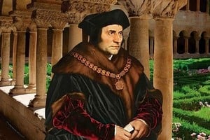 Tomás Moro (1478-1535) fue un jurista, filósofo, teólogo, político, escritor, poeta, traductor, profesor de leyes, juez de negocios civiles y lord canciller inglés de Enrique VIII. Publicó "Utopía" en 1516.