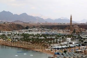 Bahía de Sharm el-Maya y el Mar Rojo en Sharm El Sheikh, Egipto, en enero de 2024.  Crédito: Maksim Konstantinov/SOPA Images/LightRocket/Getty Images