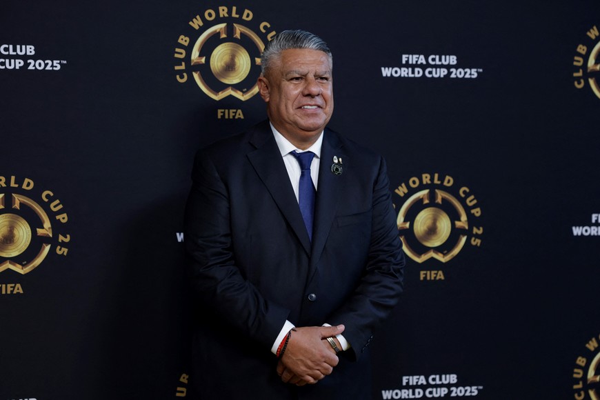 Soccer Football - FIFA Club World Cup - Final - Chelsea v Paris St Germain - MetLife Stadium, East Rutherford, New Jersey, U.S. - July 13, 2025
President of the Argentine Football Association Claudio Tapia arrives before the match REUTERS/Jeenah Moon