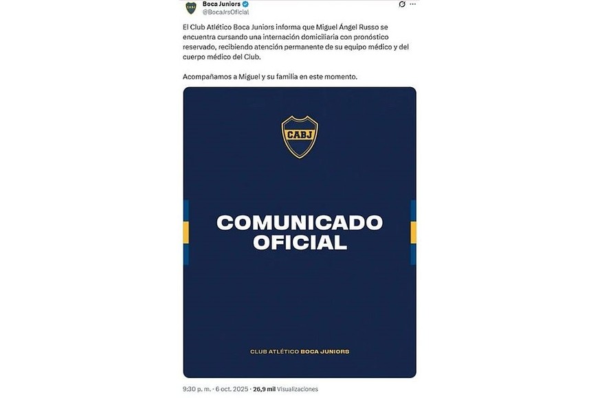 Fuente: @BocaJrsOficial