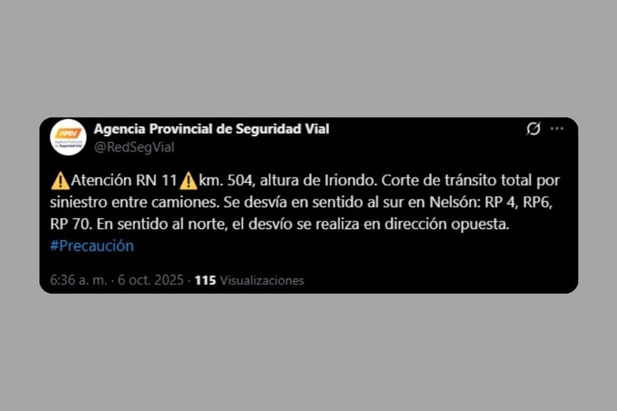 El comunicado de la APSV en X.