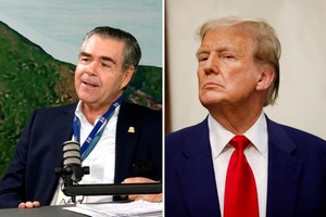 El presidente de la Asociación Venezolana de Exportadores (Avex), Gustavo González Velutini, y el presidente de Estados Unidos, Donald Trump.