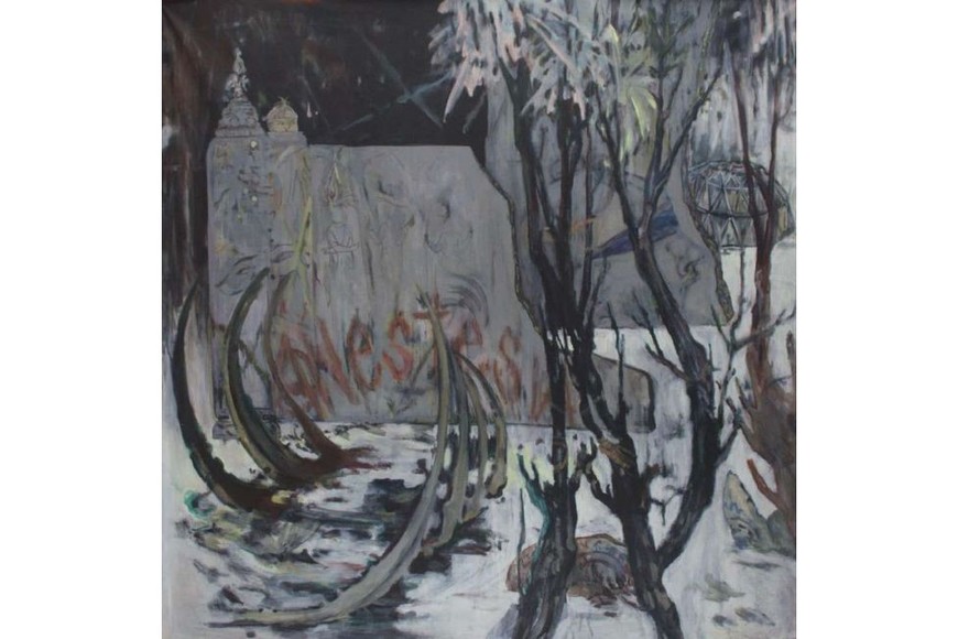 "Anestesia", acrílico sobre tela de 2025. Foto: Gentileza de la artista