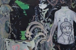 Fragmento de "Re!", acrílico sobre tela de 2023. Foto: Gentileza de la artista