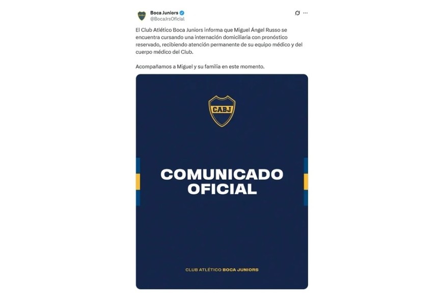 ¿Cómo está Miguel Ángel Russo?: el parte oficial de Boca