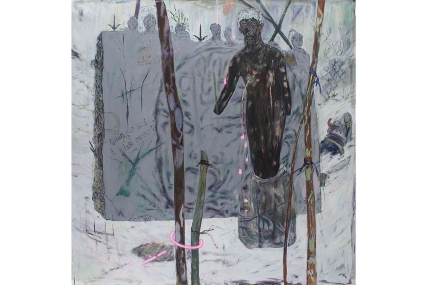 "¿Quién nos dirá las cosas?", acrílico sobre tela de 2023. Foto: Gentileza de la artista