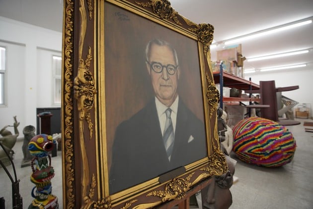 El cuadro de Sylvestre Begnis, guardado en el Rosa Galisteo. Foto: Fernando Nicola