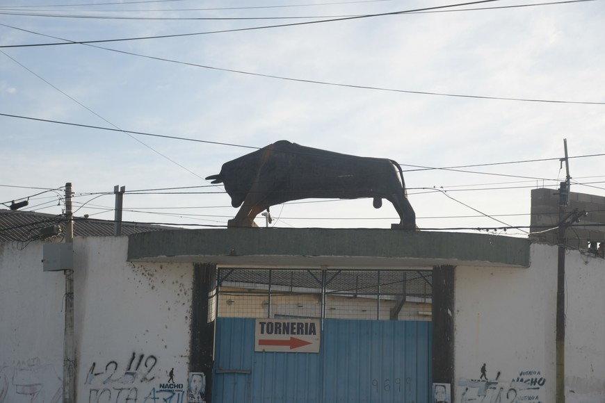 El Toro. Esta escultura, que en verdad es un gran tanque de agua, es el ícono del acceso a barrio Santa Marta.

Manuel Fabatía.