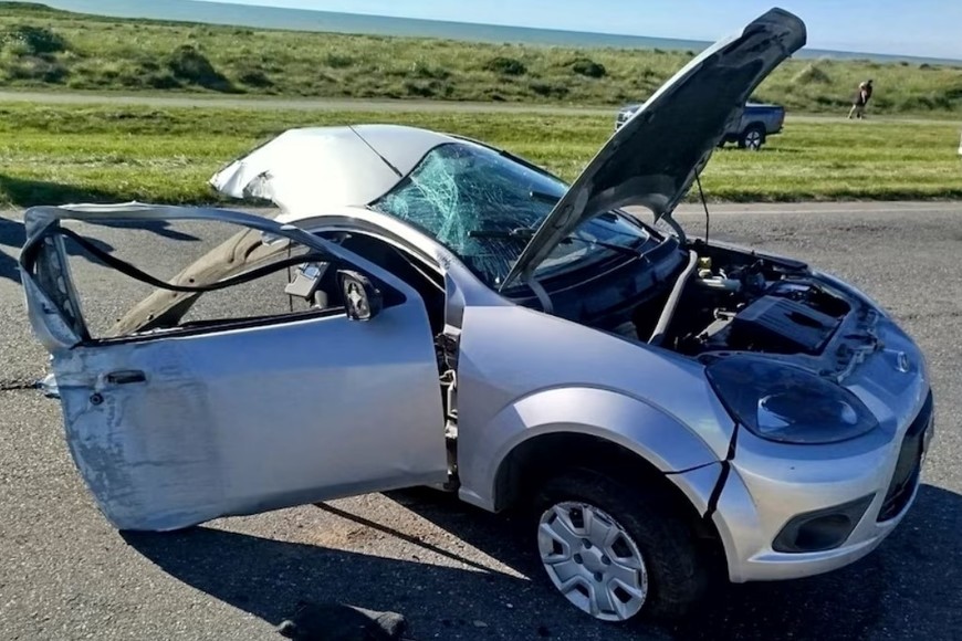 Santino, de dos años, murió en el acto pese a estar en su sillita de seguridad.