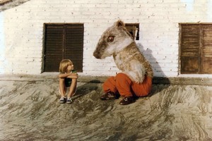 Tincho Carpincho junto a su amigo, el pequeño Martín. Gentileza Familia Álvarez.