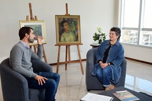 Nidia Maidana durante la entrevista, realizada en el edificio de El Litoral. Foto: Guillermo Di Salvatore