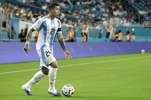 Enzo Fernández fue titular ante Venezuela. Crédito: AFA