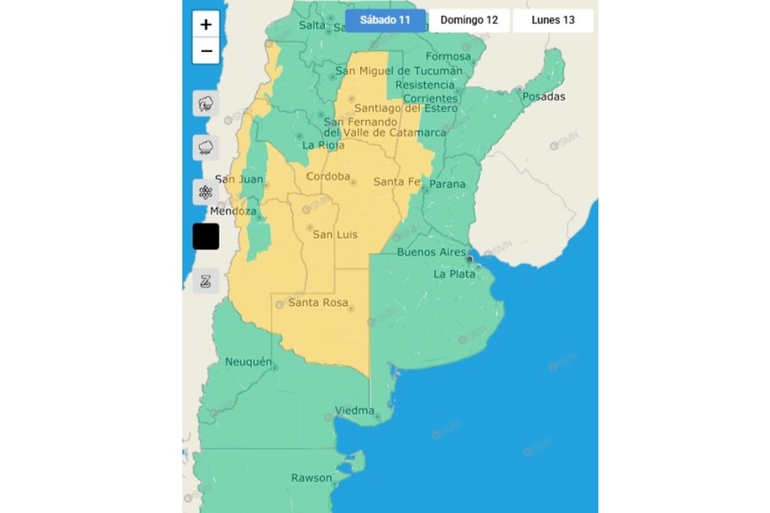 Ráfagas intensas afectan varias provincias, según informó el SMN.