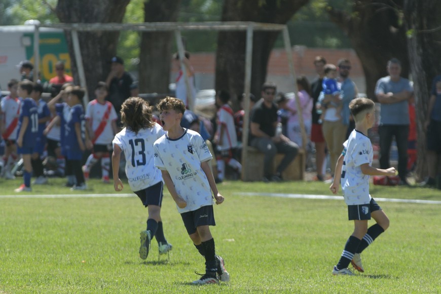 Chicos disfrutan de los primeros partidos de la séptima edición del Lasallanito en Cabaña Leiva. Crédito: Flavio Raina.