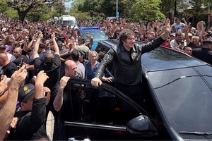 Javier Milei este sábado en Resistencia, Chaco. Crédito: La Libertad Avanza