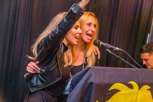 Romina Diez y Karina Milei. Foto: Gentileza