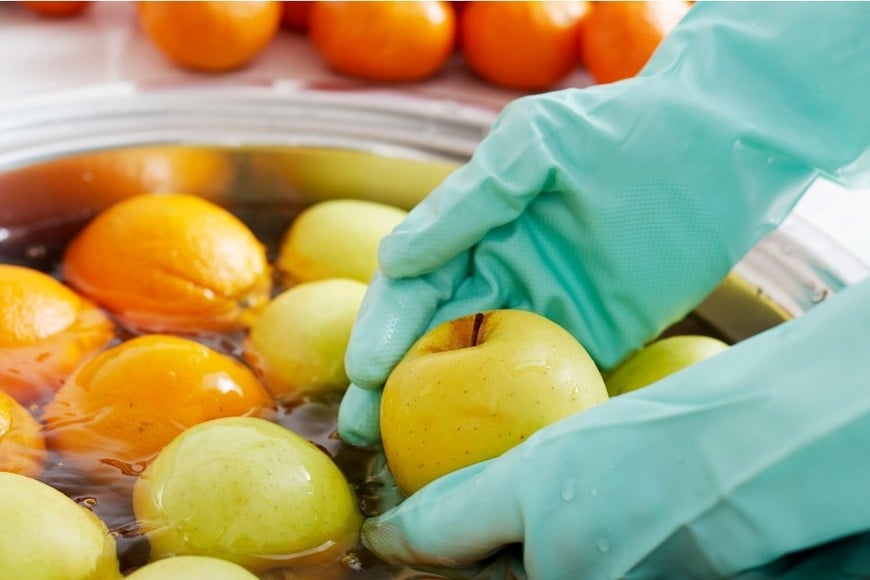 Limpieza de frutas y verduras