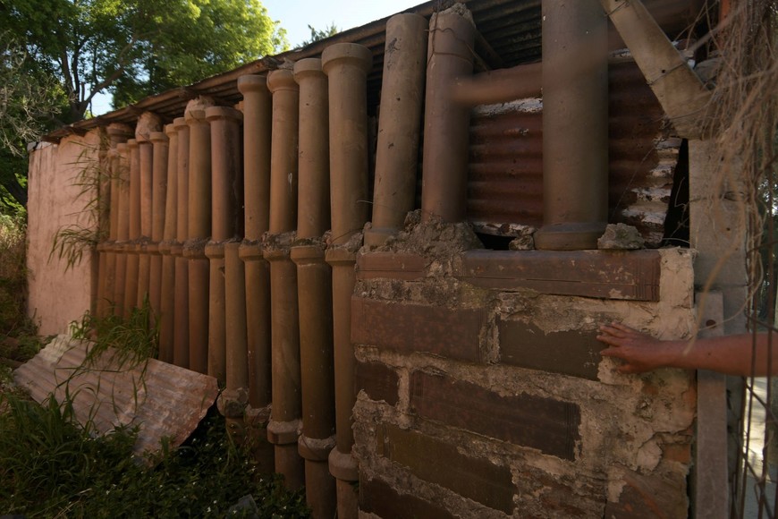 Una construcción muy precaria en un barrio costero. Crédito: Manuel Fabatía