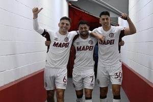 El festejo del Granate. Crédito: Prensa Lanús