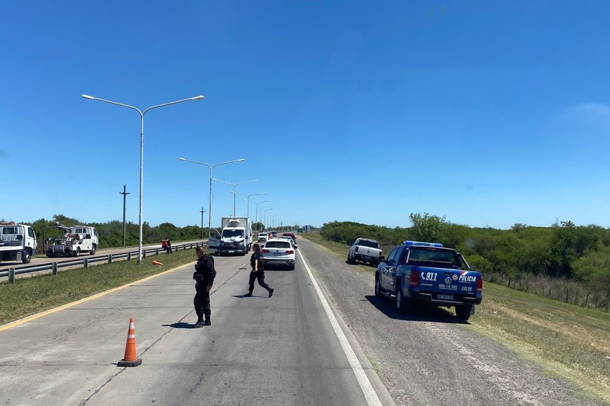 El operativo alrededor del accidente. Crédito: El Litoral