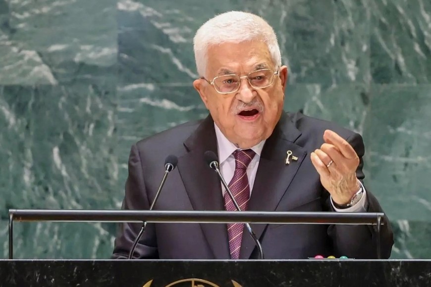 Mahmud Ridha Abás, presidente del Estado de Palestina. Crédito: EFE/SARAH YENESEL