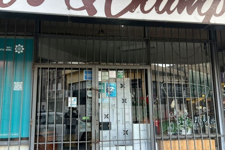 Vandalismo en una vinoteca céntrica. Foto: Gentileza