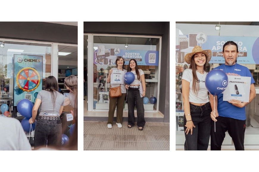 Premios y sorteos en la nueva sucursal de Chemes.