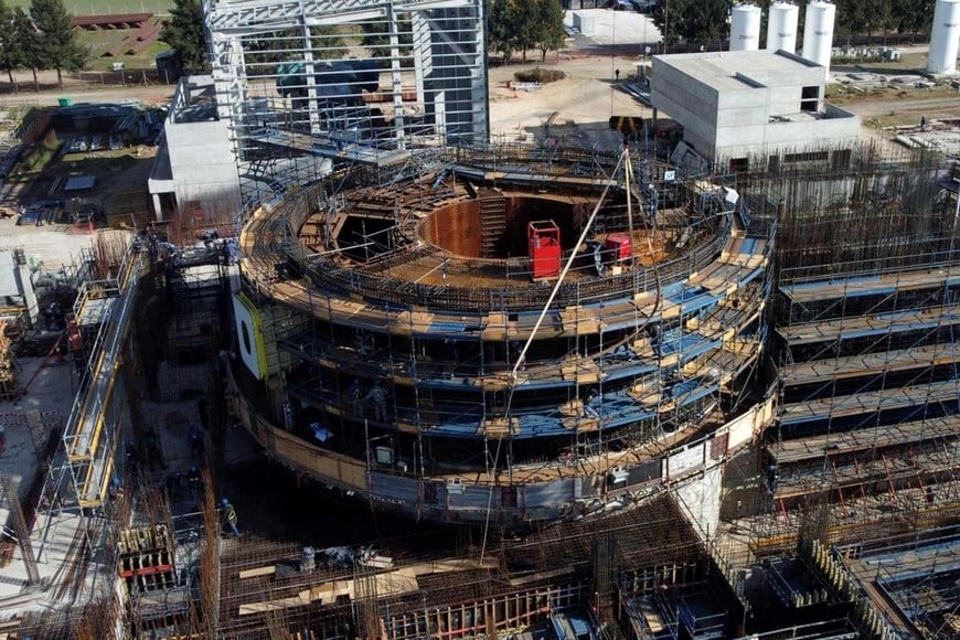 Proyecto CAREM, reactor en construcción desde 2014 en la localidad de Lima, provincia de Buenos Aires.