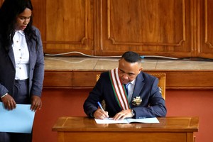 Michael Randrianirina este viernes. Crédito: REUTERS/Siphiwe Sibeko