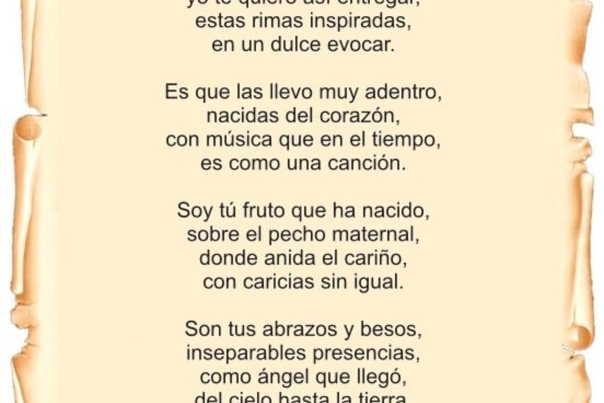 Poema del profesor Mario Enrique Díaz dedicado a su fallecida madre, Martina.