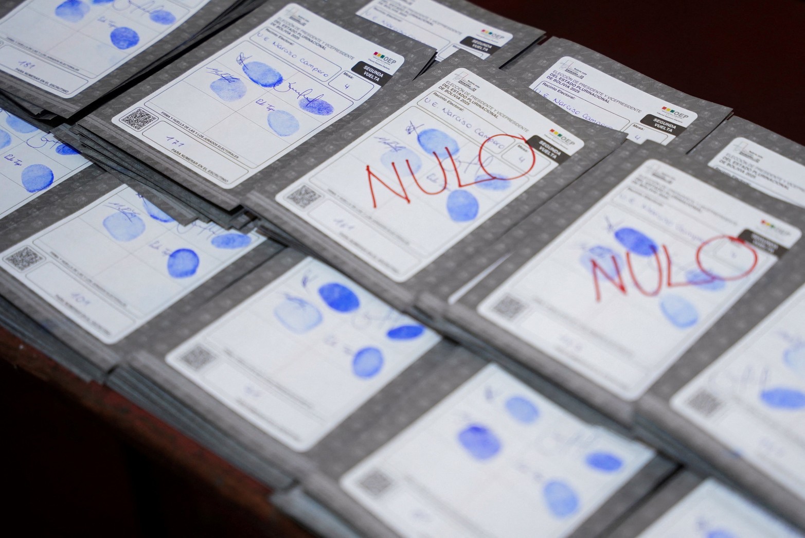 Detalle de las boletas.