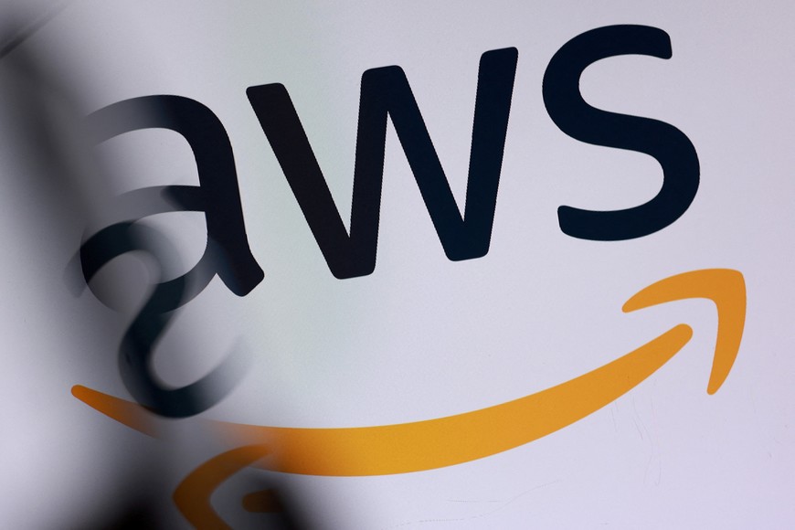 AWS logo is seen in this illustration taken October 20, 2025. REUTERS/Dado Ruvic/Illustration