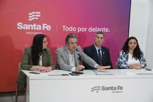 Masneri, Cococcioni, Olivares y Zanón en la rueda de prensa con los alcances del nuevo decreto. Foto: Ministerio de Justicia y Seguridad.