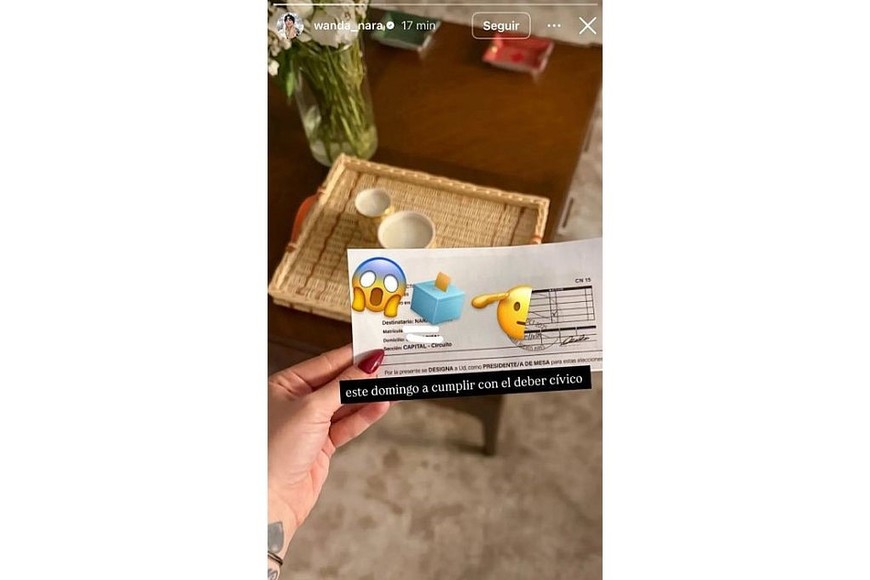 Wanda mostró la citación oficial en sus redes sociales.