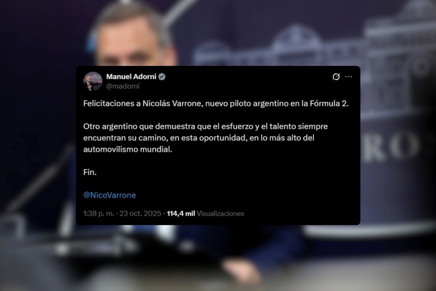 Adorni felicitó a Varrone