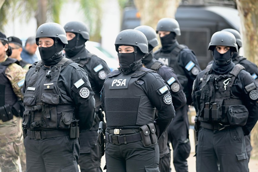 Efectivos federales desplegados en territorio santafesino. Crédito: Archivo El Litoral.