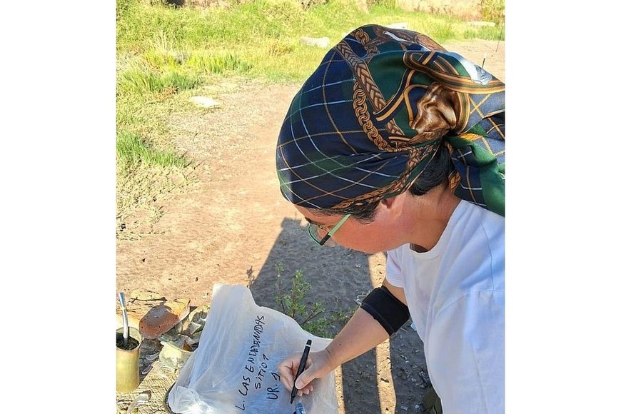 Los investigadores en pleno trabajo de campo. Foto: Gentileza.