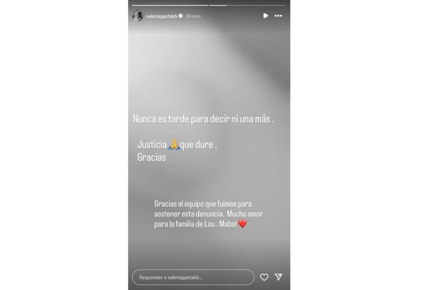 El conmovedor mensaje de Valeria Gastaldi a Lowrdez Fernández.