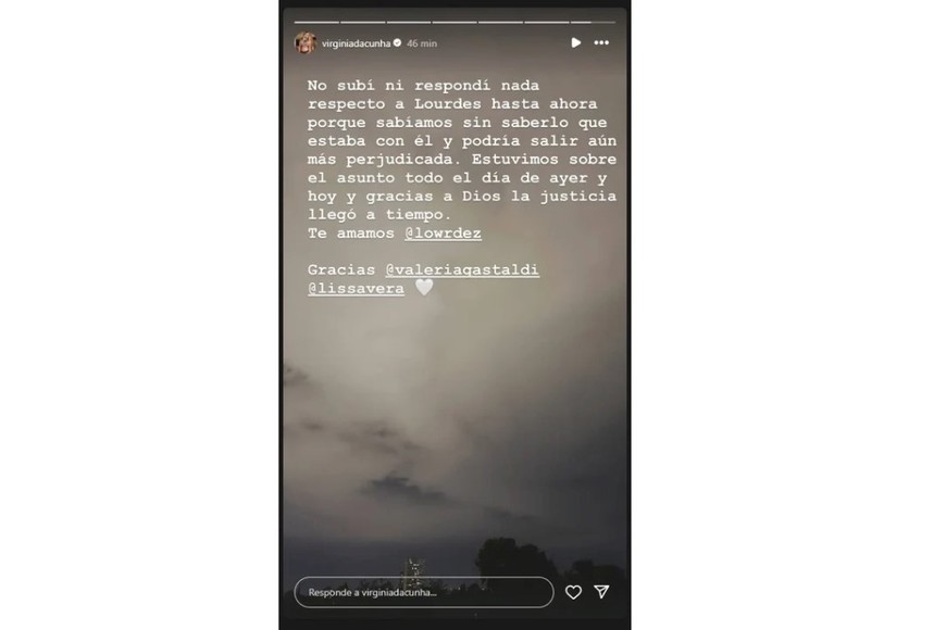 La palabra de Virginia da Cunha tras el hallazgo de Lowrdez Fernández.