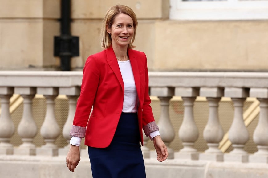 European Union High Representative for Foreign Affairs and Security Policy Kaja Kallas arrives to attend the UK-EU Summit at Lancaster House in London on May 19, 2025.  HENRY NICHOLLS/Pool via REUTERS