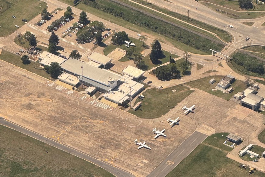 Desde el cielo, el aeropuerto de Sauce Viejo. Gentileza Miguel Astudillo