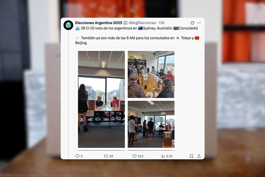El voto argentino en el exterior.