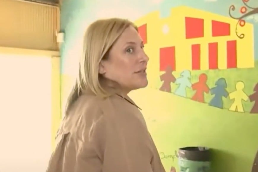 Así llega Scaglia a votar