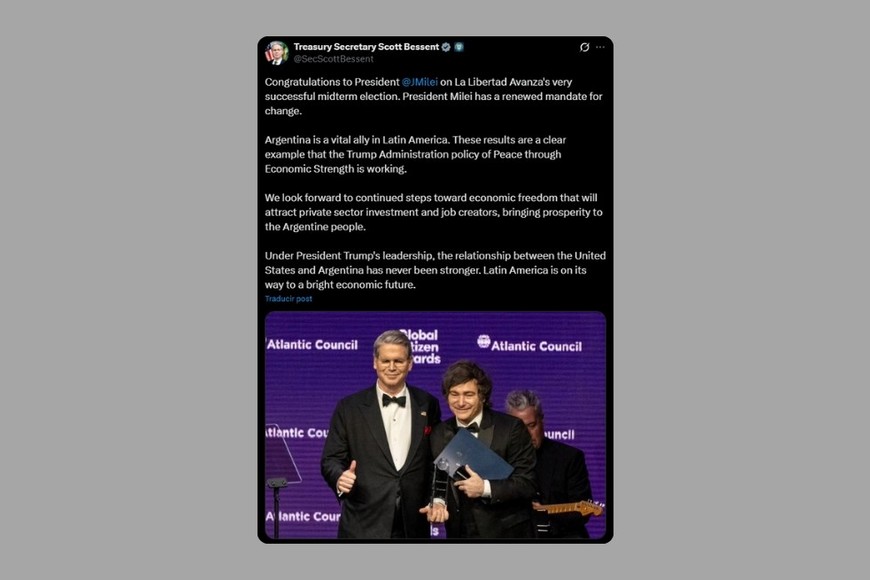 El mensaje de Scott Bessent.