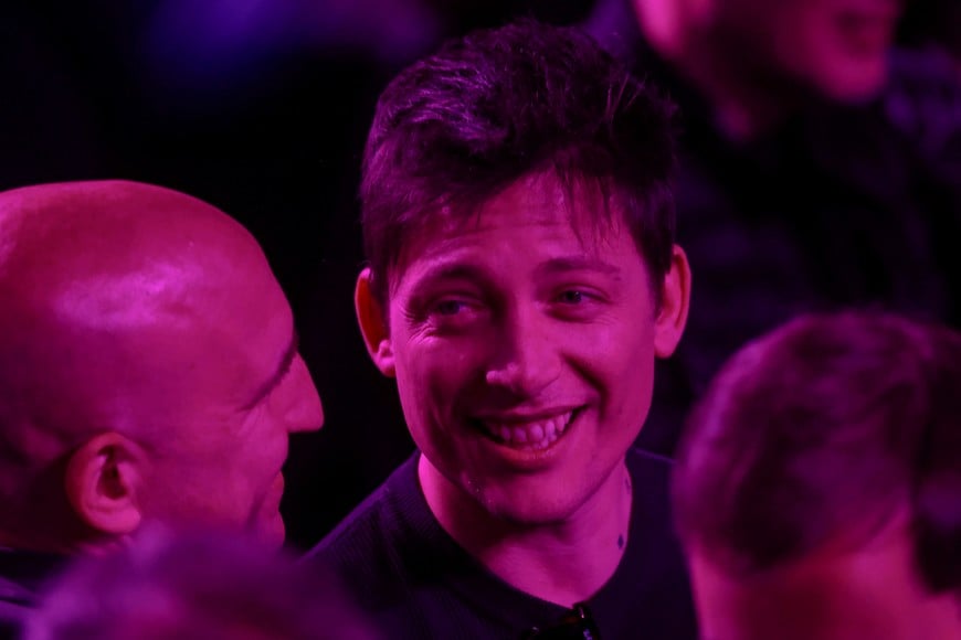 Argentina's presidential advisor Santiago Caputo reacts at the La Libertad Avanza party headquarters on the day of the legislative elections of the city of Buenos Aires, Argentina, May 18, 2025. REUTERS/Tomas Cuesta