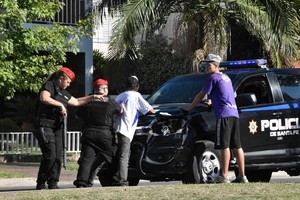 La policía durante los controles preventivos. Se trata de una imagen de archivo.