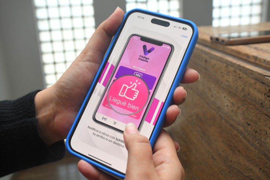 La app Código Violeta ha tenido un buen funcionamiento. Crédito: Flavio Raina