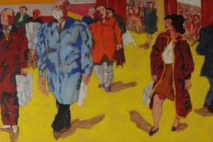 "La muchacha entra en la ciudad" de 1990.  Foto: Colección Museo Nacional de Bellas Artes