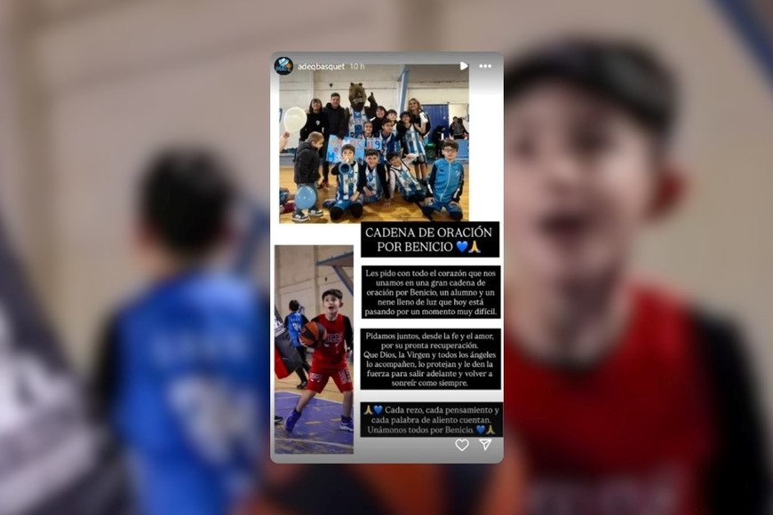 Benicio permanece internado en el Hospital El Cruce de Florencio Varela.