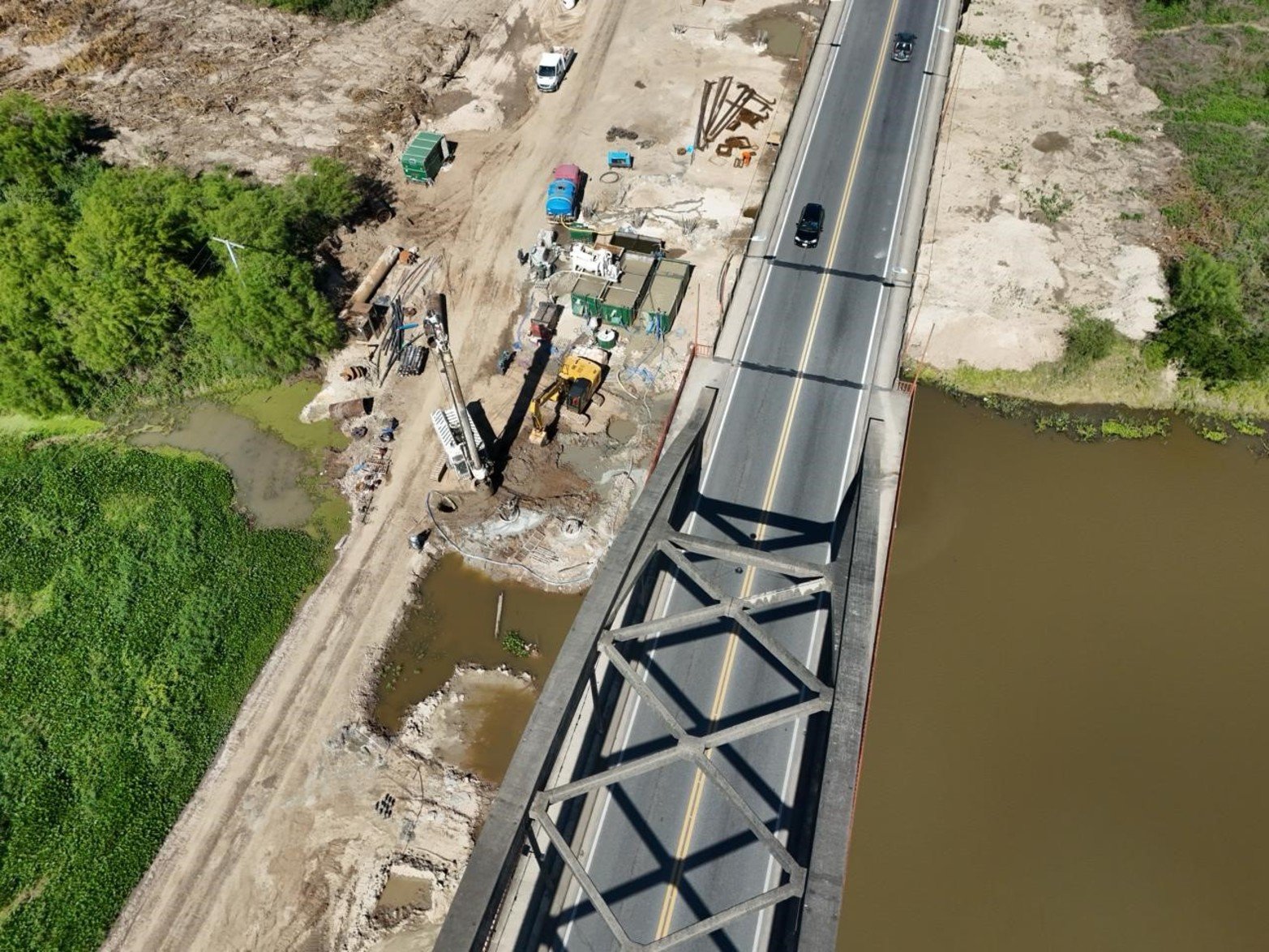 Nuevo puente Carretero: así son los trabajos en el río Salado para levantar las columnas